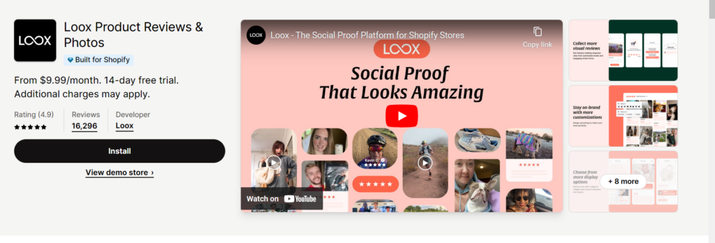 تطبيق  Loox Product Reviews & Photos