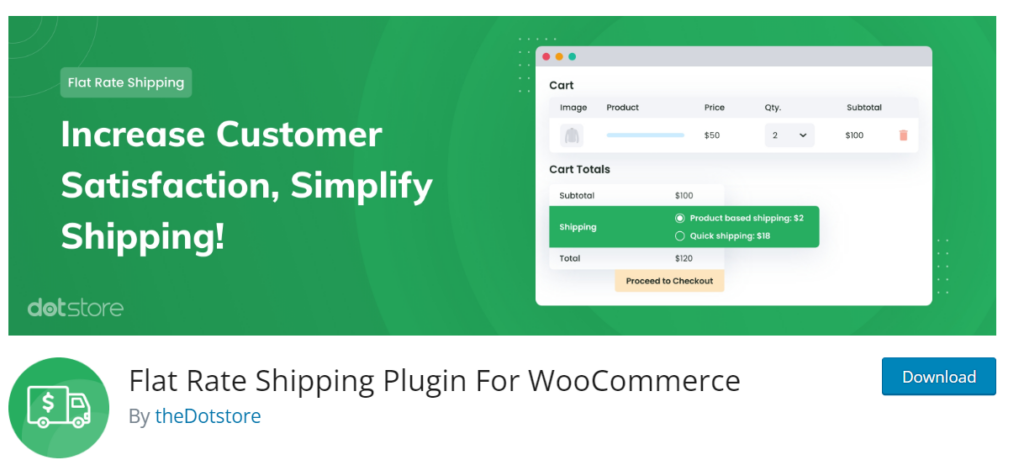 Flat Rate Shipping Plugin For WooCommerce
