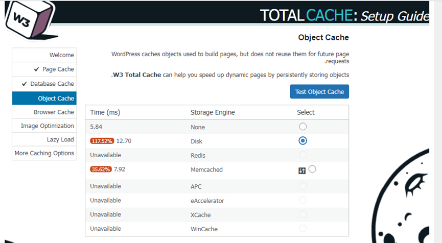 قسم object cache