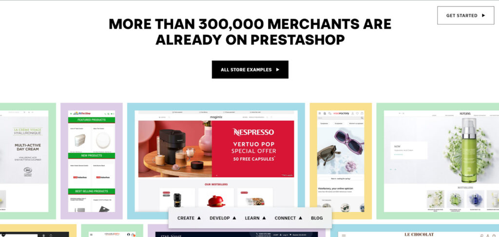  الواجهة الرئيسية لسكربت PrestaShop